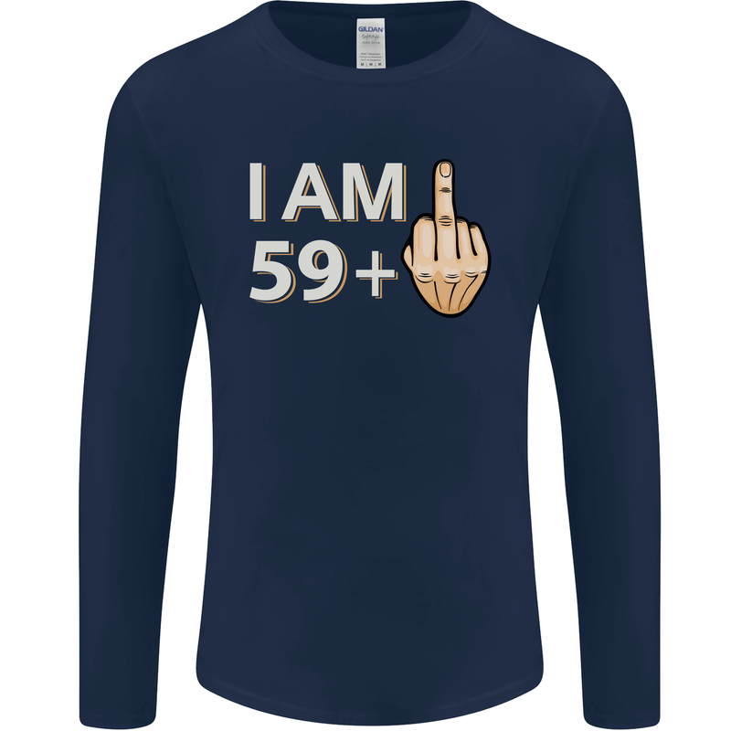 60th Birthday Funny Offensive 60 Year Old Mens Long Sleeve T-Shirt Navy Blue