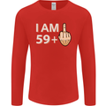 60th Birthday Funny Offensive 60 Year Old Mens Long Sleeve T-Shirt Red