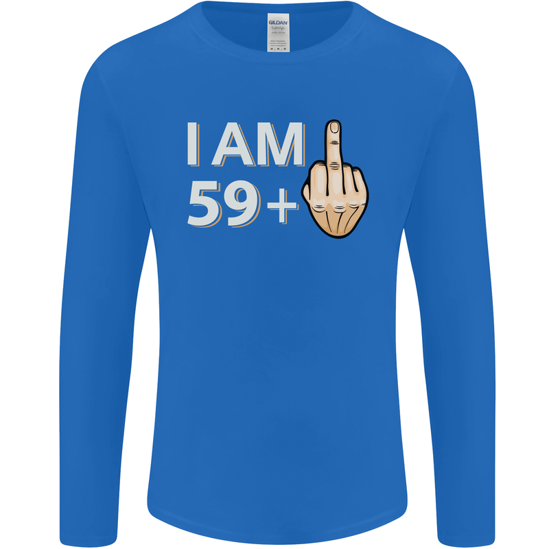 60th Birthday Funny Offensive 60 Year Old Mens Long Sleeve T-Shirt Royal Blue