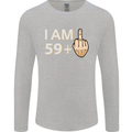 60th Birthday Funny Offensive 60 Year Old Mens Long Sleeve T-Shirt Sports Grey