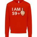 60th Birthday Funny Offensive 60 Year Old Mens Sweatshirt Jumper Bright Red