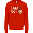 60th Birthday Funny Offensive 60 Year Old Mens Sweatshirt Jumper Bright Red