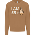 60th Birthday Funny Offensive 60 Year Old Mens Sweatshirt Jumper Caramel Latte