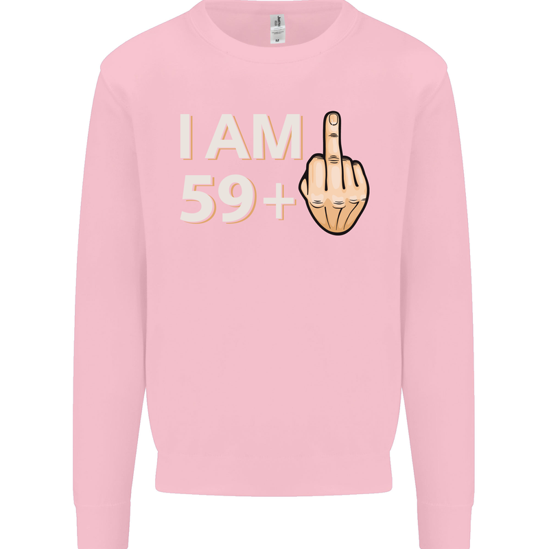 60th Birthday Funny Offensive 60 Year Old Mens Sweatshirt Jumper Light Pink