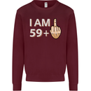 60th Birthday Funny Offensive 60 Year Old Mens Sweatshirt Jumper Maroon