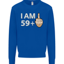 60th Birthday Funny Offensive 60 Year Old Mens Sweatshirt Jumper Royal Blue