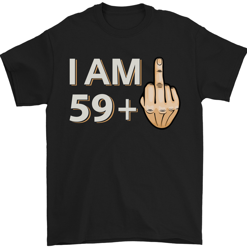 60th Birthday Funny Offensive 60 Year Old Mens T-Shirt 100% Cotton Black