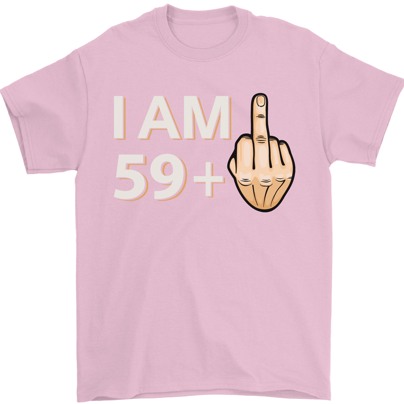 60th Birthday Funny Offensive 60 Year Old Mens T-Shirt 100% Cotton Light Pink