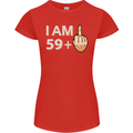 60th Birthday Funny Offensive 60 Year Old Womens Petite Cut T-Shirt Red