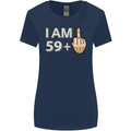 60th Birthday Funny Offensive 60 Year Old Womens Wider Cut T-Shirt Navy Blue