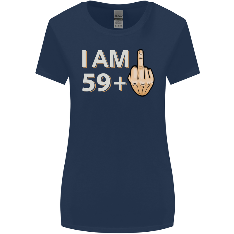 60th Birthday Funny Offensive 60 Year Old Womens Wider Cut T-Shirt Navy Blue