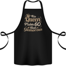 60th Birthday Queen Sixty Years Old 60 Cotton Apron 100% Organic Black