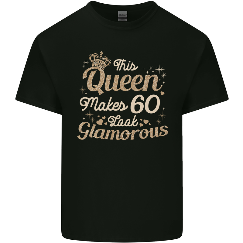 60th Birthday Queen Sixty Years Old 60 Mens Cotton T-Shirt Tee Top Black