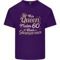 60th Birthday Queen Sixty Years Old 60 Mens Cotton T-Shirt Tee Top Purple