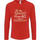 60th Birthday Queen Sixty Years Old 60 Mens Long Sleeve T-Shirt Red