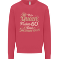 60th Birthday Queen Sixty Years Old 60 Mens Sweatshirt Jumper Heliconia