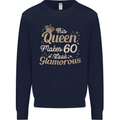 60th Birthday Queen Sixty Years Old 60 Mens Sweatshirt Jumper Navy Blue