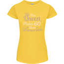 60th Birthday Queen Sixty Years Old 60 Womens Petite Cut T-Shirt Yellow
