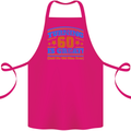 60th Birthday Turning 60 Is Great Year Old Cotton Apron 100% Organic Pink