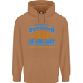 60th Birthday Turning 60 Is Great Year Old Mens 80% Cotton Hoodie Caramel Latte