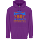 60th Birthday Turning 60 Is Great Year Old Mens 80% Cotton Hoodie Purple