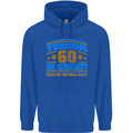 60th Birthday Turning 60 Is Great Year Old Mens 80% Cotton Hoodie Royal Blue