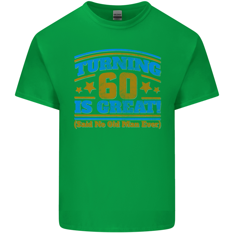 60th Birthday Turning 60 Is Great Year Old Mens Cotton T-Shirt Tee Top Irish Green