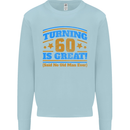 60th Birthday Turning 60 Is Great Year Old Mens Sweatshirt Jumper Light Blue