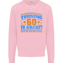 60th Birthday Turning 60 Is Great Year Old Mens Sweatshirt Jumper Light Pink