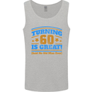 60th Birthday Turning 60 Is Great Year Old Mens Vest Tank Top Sports Grey
