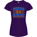 60th Birthday Turning 60 Is Great Year Old Womens Petite Cut T-Shirt Purple