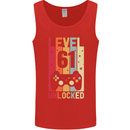 61st Birthday 61 Year Old Level Up Gamming Mens Vest Tank Top Red