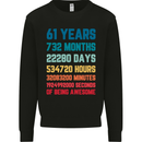 61st Birthday 61 Year Old Mens Sweatshirt Jumper Black