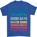 61st Birthday 61 Year Old Mens T-Shirt 100% Cotton Royal Blue