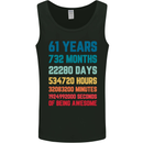 61st Birthday 61 Year Old Mens Vest Tank Top Black