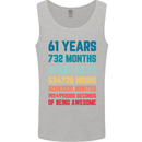 61st Birthday 61 Year Old Mens Vest Tank Top Sports Grey