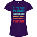 61st Birthday 61 Year Old Womens Petite Cut T-Shirt Purple