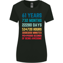 61st Birthday 61 Year Old Womens Wider Cut T-Shirt Black