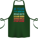 62nd Birthday 62 Year Old Cotton Apron 100% Organic Forest Green