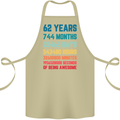 62nd Birthday 62 Year Old Cotton Apron 100% Organic Khaki