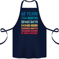 62nd Birthday 62 Year Old Cotton Apron 100% Organic Navy Blue