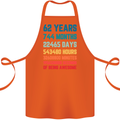 62nd Birthday 62 Year Old Cotton Apron 100% Organic Orange