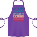 62nd Birthday 62 Year Old Cotton Apron 100% Organic Purple