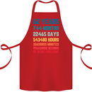 62nd Birthday 62 Year Old Cotton Apron 100% Organic Red