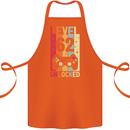 62nd Birthday 62 Year Old Level Up Gamming Cotton Apron 100% Organic Orange