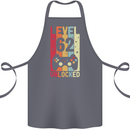 62nd Birthday 62 Year Old Level Up Gamming Cotton Apron 100% Organic Steel