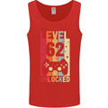 62nd Birthday 62 Year Old Level Up Gamming Mens Vest Tank Top Red