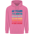 62nd Birthday 62 Year Old Mens 80% Cotton Hoodie Azelea