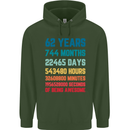 62nd Birthday 62 Year Old Mens 80% Cotton Hoodie Forest Green