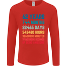 62nd Birthday 62 Year Old Mens Long Sleeve T-Shirt Red